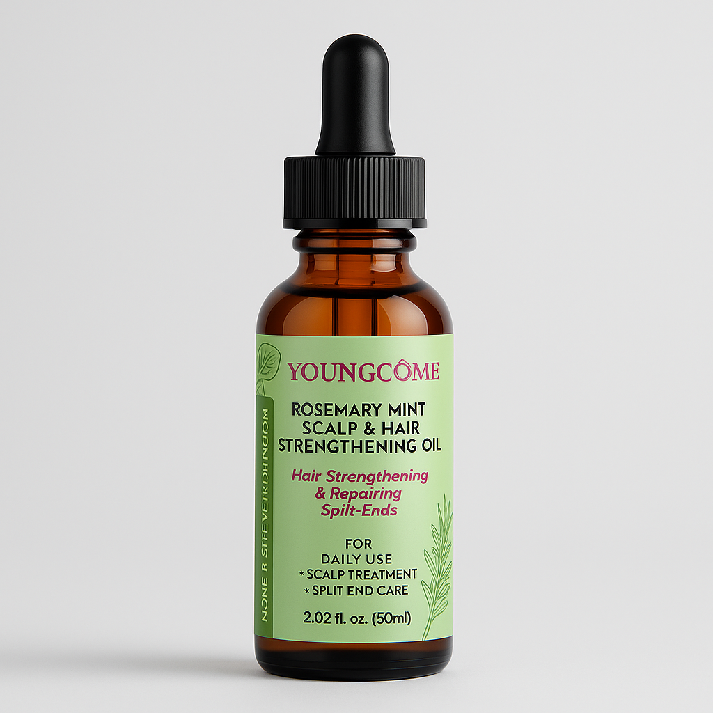 Rosemary Mint Hair Growth Oil Preventing Hair Dryness Split Moisturizing Gentle Nourishing Soft Glossy Organics Hair Care Oil
